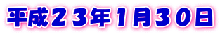 平成２３年１月３０日 